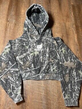 G59 Cropped Hoodie Camo Medium
